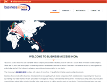 Tablet Screenshot of businessaccessindia.com